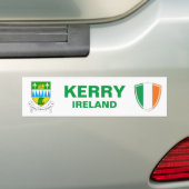 Kerry Ireland Crest en Irish Flag Bumpersticker (Op auto)