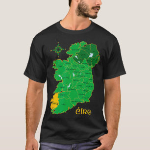 Kerry Ireland Ierse graafschapskaart Eire Irish Tr T-shirt