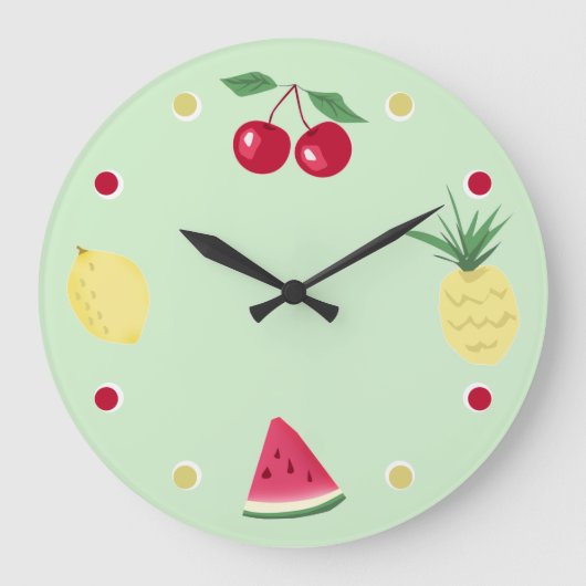 Kers, ananas, citroen en watermeloen grote klok (Voorkant)