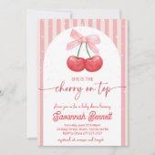 Kers Baby Shower Kers Op Top Kaart (Voorkant)