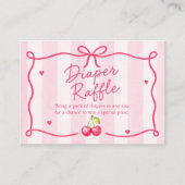 Kers Baby Shower Luier Raffle Informatiekaartje (Voorkant)