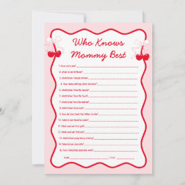 Kers Baby Shower Wie Kent Moeders Best Speletje Kaart