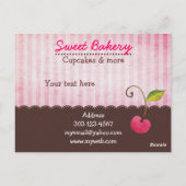 Kers Berry Cupcake Postkaarten (Achterkant)