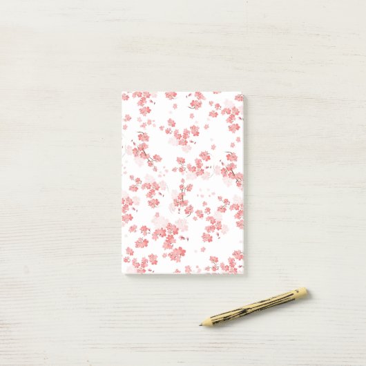 Kers bloem 2 post-it® notes (Op bureau)