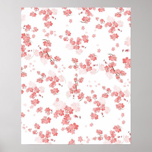 Kers bloem 2 poster (Voorkant)