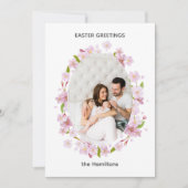 Kers bloemen Pasen frame kaart (Voorkant)