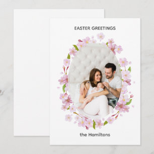 Kers bloemen Pasen frame kaart