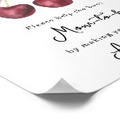Kers boog baby shower aanstaande moeder poster (Hoek)