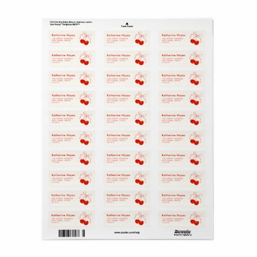 Kers Bruiloft Return Address Label (Full Sheet)