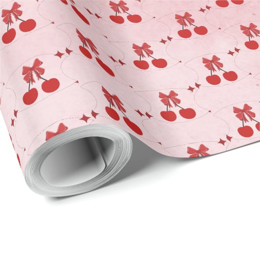 Kers Cadeaupapier (Rol Hoek)