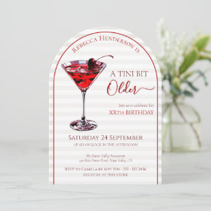 Kers cocktail Een tini beetje ouder, verjaardag vo Kaart