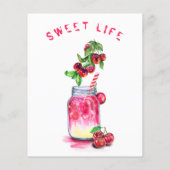 Kers Cool drank Zomer Cocktail Feest Flyer (Achterkant)