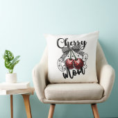 Kers Cool Moeder Rood Disco Kersen Geruit Boog Kussen (Stoel)