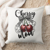 Kers Cool Moeder Rood Disco Kersen Geruit Boog Kussen (Deken)