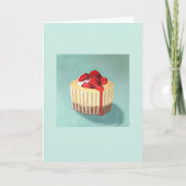 Kers Cupcake Kaart (Voorkant)