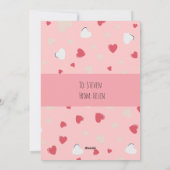 Kers Cupcake Pastelkleurige Valentijnsdag Kaart (Achterkant)