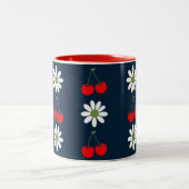 Kers Daisy Charm Tweekleurige Koffiemok (Center)