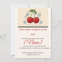 Kers Diner Baby Shower, Bewerkbaar