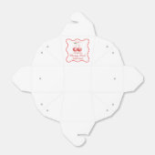 Kers eerste verjaardag Roze Strik Gingham Bedankdoosjes (Uitgevouwen)