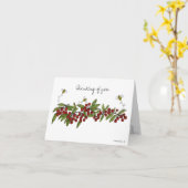 Kers en hommel blanco notitiekaart (Gele Bloem)