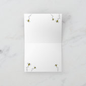 Kers en hommel blanco notitiekaart (Binnen)