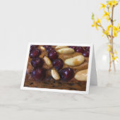 Kers en Noten Cake Kaart (Gele Bloem)