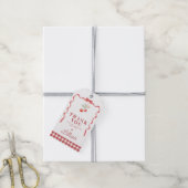 Kers en Rode Lint Verjaardag Cadeaulabel (Met Touw)