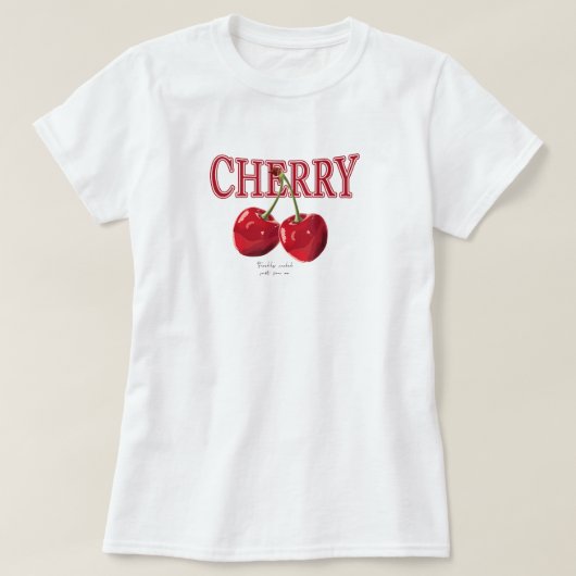 Kers Esthetisch Cute Zomer Fruit T-shirt (Design voorkant)