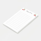 Kers Fruit Dingen Om Te Doen Gelinieerd Post-it® Notes (Schuin)