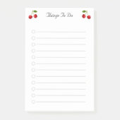 Kers Fruit Dingen Om Te Doen Gelinieerd Post-it® Notes (Voorkant)