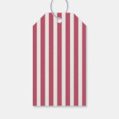 Kers gestreepte bedankt cadeaulabel (Achterkant)