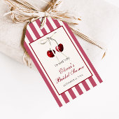 Kers gestreepte dank je cadeaulabel