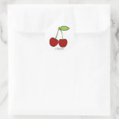 Kers Illustratie Sticker (Tas)