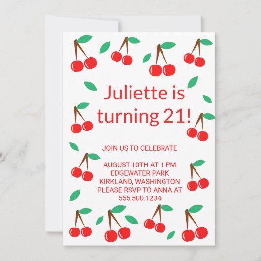 Kers Kaart (Voorkant)