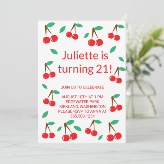 Kers Kaart (Staand voorkant)