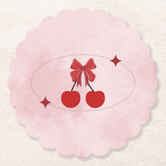 Kers Kartonnen Onderzetters (Voorkant)