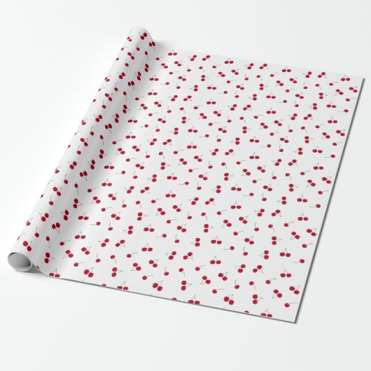 Kers Kersen Cadeaupapier (Uitgerold)