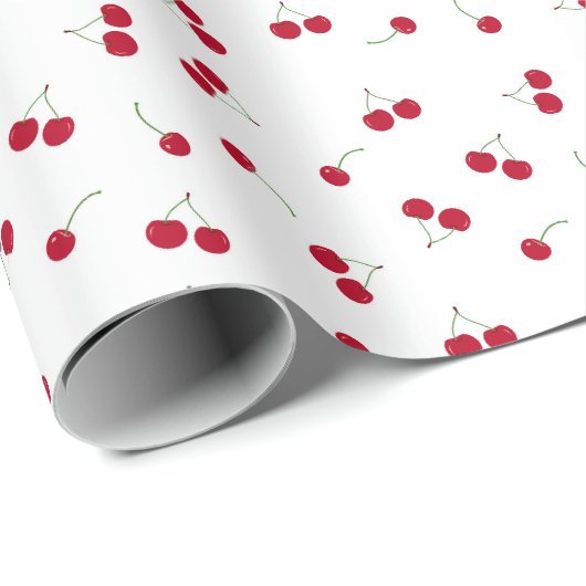 Kers Kersen Cadeaupapier (Rol Hoek)