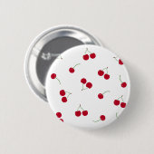 Kers Kersen Ronde Button 5,7 Cm (Voorkant /achterkant)