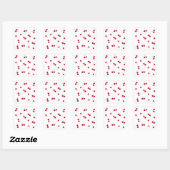 Kers Kersen Vierkante Sticker (Vel)