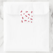 Kers Kersen Vierkante Sticker (Tas)