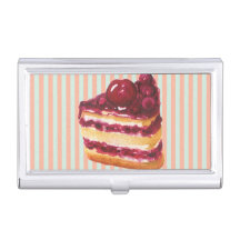 Kers Laag Cake Visitekaart Houder