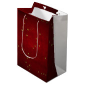 Kers Lak Gold Star Medium Cadeauzakje (Voorkant Gekanteld)
