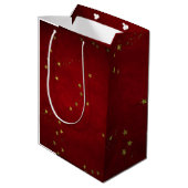 Kers Lak Gold Star Medium Cadeauzakje (Achterkant Gekanteld)
