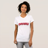 Kers Letters Tekstkunst T-shirt (Voorkant volledig)