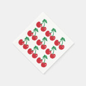 Kers Linocut Blokprint Ontwerp Cocktailservietten Servet (Hoek)