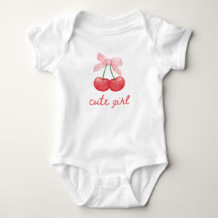 Kers Lint Cute Meisje Ontwerp Romper