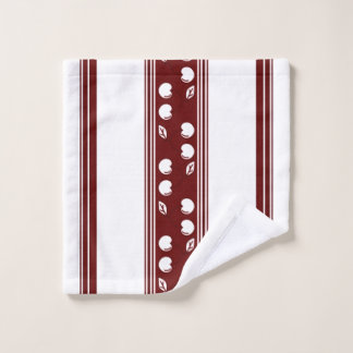 Kers Luxe Jacquard Strepen Washandje