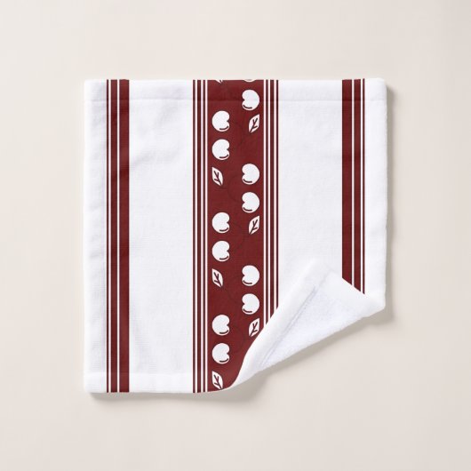Kers Luxe Jacquard Strepen Washandje (Wasdoekje)