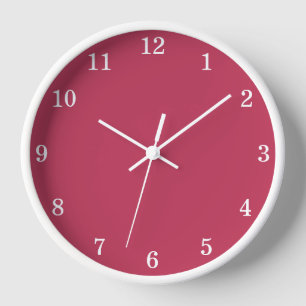 Kers Magentakleurige Minimalistische Wandklok